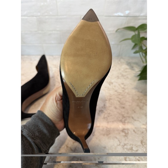 Ralph Lauren Purple Label, Women's Celia Black Suede, Pumps, Size EU 39 - Picture 5 of 6